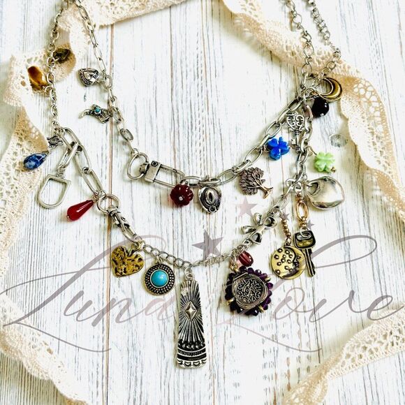 FREE PEOPLE Maxamillion Charm Necklace World Traveler NWT - Picture 4 of 6